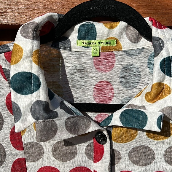 EUC Trisha Tyler Dots Blouse. XL - Picture 3 of 7